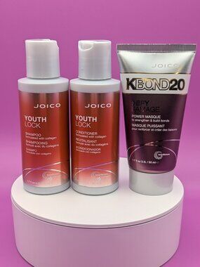 Joico 3pc TS Youth Lock Shampoo Conditioner & Defy Damage Masque Set New